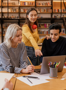 Faculty guiding students at Gandhi Institute Balangir